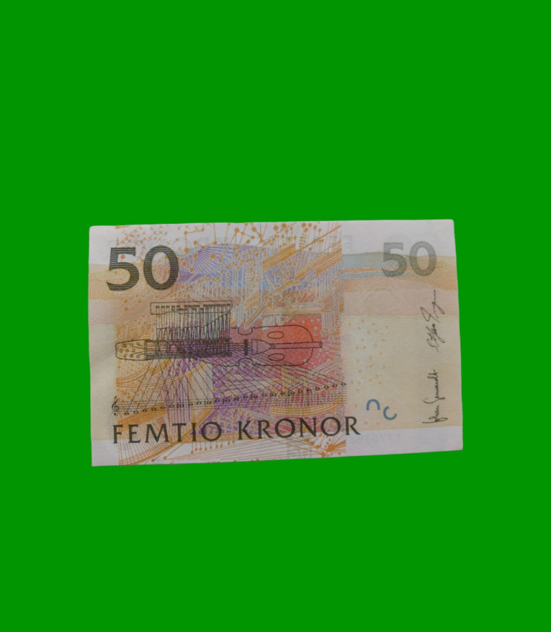 BILLETE DE SUECIA 50 KRONOR, PICK 64b, AÑO 2008, SIN CIRCULAR.- - Imagen 2