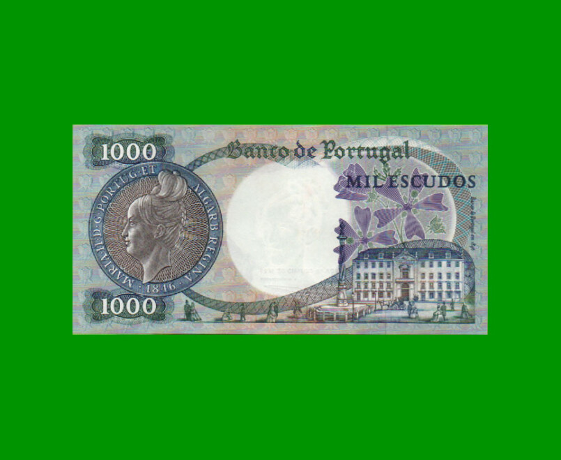 BILLETE DE PORTUGAL 1000 ESCUDOS, PICK 172, AÑO 1967, EXELENTE+ .- - Imagen 2