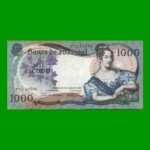 BILLETE DE PORTUGAL 1000 ESCUDOS, PICK 172, AÑO 1967, EXELENTE+ .-