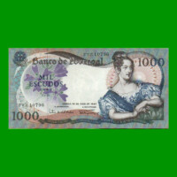 BILLETE DE PORTUGAL 1000 ESCUDOS, PICK 172, AÑO 1967, EXELENTE+ .-