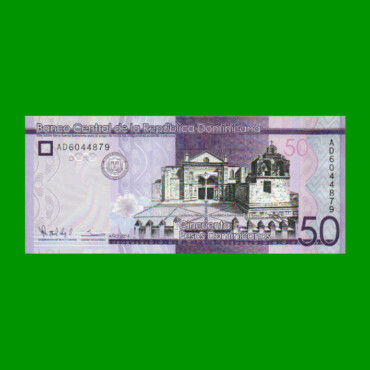BILLETE DE REPUBLICA DOMINICANA $50,00 ORO PICK 189 AÑO 2014 ESTADO SIN CIRCULAR.-