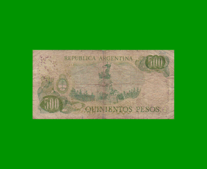 REPOSICION BILLETE PESOS LEY 18.188 $ 500,00, BOT 2416, ESTADO BUENO.- - Imagen 2