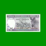 BILLETE DE RWANDA 100 FRANCOS, PICK 18, AÑO 1989 ESTADO SIN CIRCULAR.-