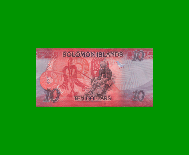 BILLETE DE ISLAS SALOMON 10 DOLARES, PICK 33, ESTADO SIN CIRCULAR.- - Imagen 2