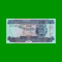 BILLETE DE ISLAS SALOMON 5 DOLARES,  PICK 26, ESTADO SIN CIRCULAR.-