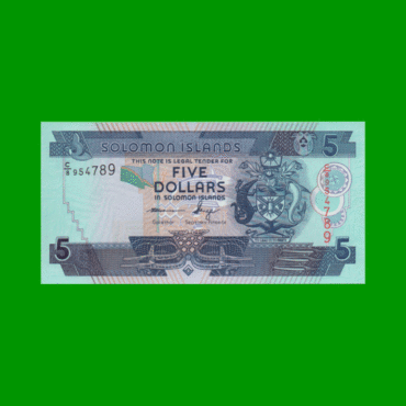 BILLETE DE ISLAS SALOMON 5 DOLARES,  PICK 26, ESTADO SIN CIRCULAR.-