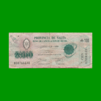 BONO DE SALTA 100,00 DE AUSTRALES, EC 068, AÑO 1989, ESTADO BUENO.-