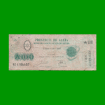 BONO DE SALTA 100,00 DE AUSTRALES, EC 069, AÑO 1989, ESTADO BUENO.-