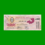 BONO DE SALTA 5.000,00 DE AUSTRALES, EC 075, AÑO 1990, ESTADO MUY BUENO.-