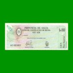 BONO DE SALTA $a100,00, EC 001, AÑO 1985, ESTADO EXCELENTE+.-