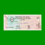 BONO DE SALTA 1,00 DE AUSTRAL, EC 054, AÑO 1987, ESTADO BUENO+.