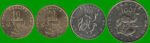 DJIBOUTI SET DE CUATRO MONEDAS 10, 20, 50 Y 100 FRANCOS, AÑO 1991, ESTADO NUEVAS.-