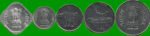 INDIA SET DE CINCO MONEDAS 5, 10, 25 Y 50 PAISAS; Y 1 RUPIA, AÑO 1994/ 1999, ESTADO NUEVAS.- - Imagen 2