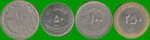 IRAN SET DE CUATRO MONEDAS 20, 50, 100 Y 250 (BIMETALICA) RIAL, AÑO 1979/ 2003, ESTADO NUEVAS.-