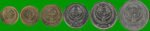 KIRGUIZISTAN SET DE SEIS MONEDAS 1 ,10 Y 50 TYIYN; Y 1, 3 Y 5 SOM, AÑO 2008, ESTADO NUEVAS.- - Imagen 2