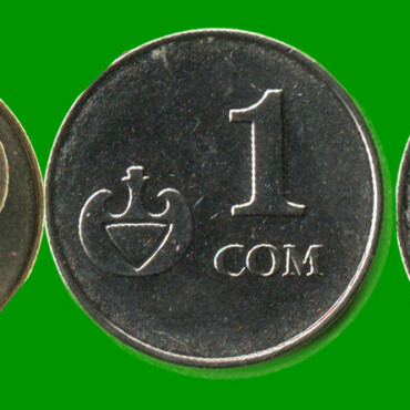 KIRGUIZISTAN SET DE SEIS MONEDAS 1 ,10 Y 50 TYIYN; Y 1, 3 Y 5 SOM, AÑO 2008, ESTADO NUEVAS.-
