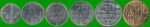 MOLDAVIA SET DE SEIS MONEDAS 1, 5, 10, 25 Y (2) DE 50 BAN, AÑO 1993/ 2003, ESTADO NUEVAS.-