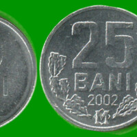 MOLDAVIA SET DE SEIS MONEDAS 1, 5, 10, 25 Y (2) DE 50 BAN, AÑO 1993/ 2003, ESTADO NUEVAS.-