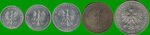 POLONIA SET DE CINCO MONEDAS 1, 2, 5, 10 y 20 ZLOTY, AÑO 1990, ESTADO NUEVAS.- - Imagen 2