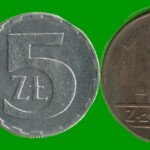 POLONIA SET DE CINCO MONEDAS 1, 2, 5, 10 y 20 ZLOTY, AÑO 1990, ESTADO NUEVAS.-