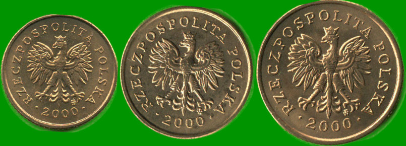 POLONIA SET DE TRES MONEDAS 1, 2 Y 5 GLOSZ, AÑO 2000, ESTADO NUEVAS.- - Imagen 2