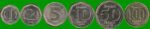 YUGOSLAVIA SET DE SEIS MONEDAS 1, 2, 5, 10, 50 Y 100 DINAR, AÑO 1993, ESTADO NUEVAS.-