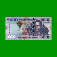 BILLETE DE SIERRA LEONA 5.000 LEONES, PICK 32b, AÑO 2013, ESTADO SIN CIRCULAR.-