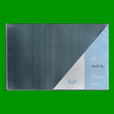 10 SOBRES PROTECTORES DE ACETATO MARCA VK, 14,00cm X 21,50cm PARA BILLETES, NUEVOS.-