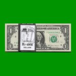FAJO DE BILLETES DE ESTADOS UNIDOS 1 DOLAR, PICK 544, SERIES 2017 A, ESTADO SIN CIRCULAR.-