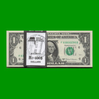 FAJO DE BILLETES DE ESTADOS UNIDOS 1 DOLAR, PICK 544, SERIES 2017 A, ESTADO SIN CIRCULAR.-