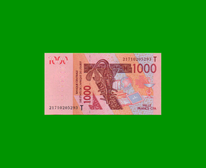 BILLETE DE AFRICA DEL OESTE - TOGO 1.000 FRANCOS, PICK 815T, ESTADO SIN CIRCULAR.-