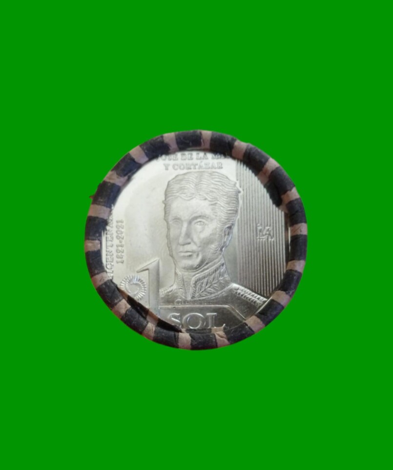 TUBO DE (20) MONEDAS DE PERU, 1 SOL, AÑO 2023, CONMEMORATIVA, JOSÉ DE LA MAR Y CORTÁZAR, ESTADO NUEVAS.- - Imagen 4