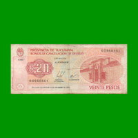 BONO DE TUCUMAN $ 20,00, EC 445, AÑO 2000, ESTADO BUENO.-