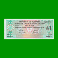 BONO DE TUCUMAN 1,00 AUSTRAL, EC 096, AÑO 1987, ESTADO SIN CIRCULAR.-