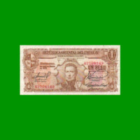 BILLETE DE URUGUAY $1,00, PICK 35b, SERIE C, ESTADO BUENO+.