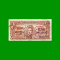 BILLETE DE URUGUAY $1,00, PICK 35b, SERIE C, ESTADO MUY BUENO+.