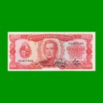 BILLETE DE URUGUAY $100,00, PICK 47, AÑO 1967, SERIE A, ESTADO EXCELENTE-.