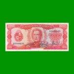 BILLETE DE URUGUAY $100,00, PICK 47, AÑO 1967, SERIE A, ESTADO MUY BUENO+.