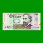 BILLETE DE URUGUAY $50,00 PICK 94, AÑO 2015, SERIE F, ESTADO SIN CIRCULAR.-