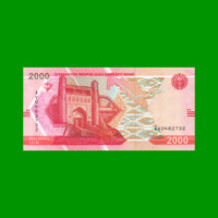 BILLETE DE UZBEKISTAN 2.000 SUM, PICK 87, AÑO 2021, ESTADO SIN CIRCULAR.-