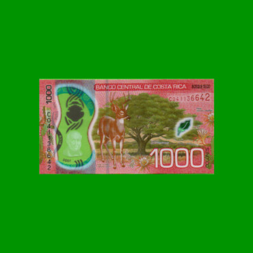 BILLETE DE COSTA RICA 1.000 COLONES, PICK NEW, AÑO 2019, POLYMERO, ESTADO SIN CIRCULAR.-