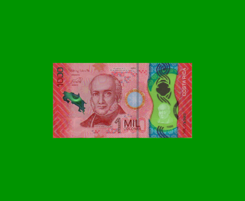 BILLETE DE COSTA RICA 1.000 COLONES, PICK NEW, AÑO 2019, POLYMERO, ESTADO SIN CIRCULAR.- - Imagen 2