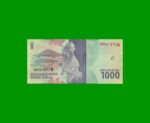 BILLETE DE INDONESIA 1.000 RUPIAS, PICK 154b, AÑO 2016/2017, ESTADO SIN CIRCULAR.- - Imagen 2