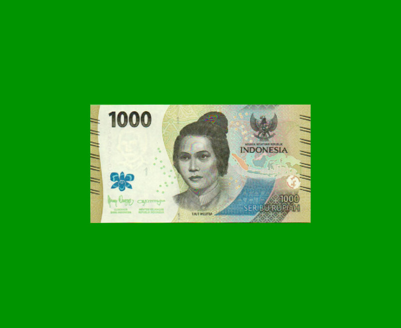 BILLETE DE INDONESIA 1.000 RUPIAS, PICK 162, AÑO 2022, ESTADO SIN CIRCULAR.-