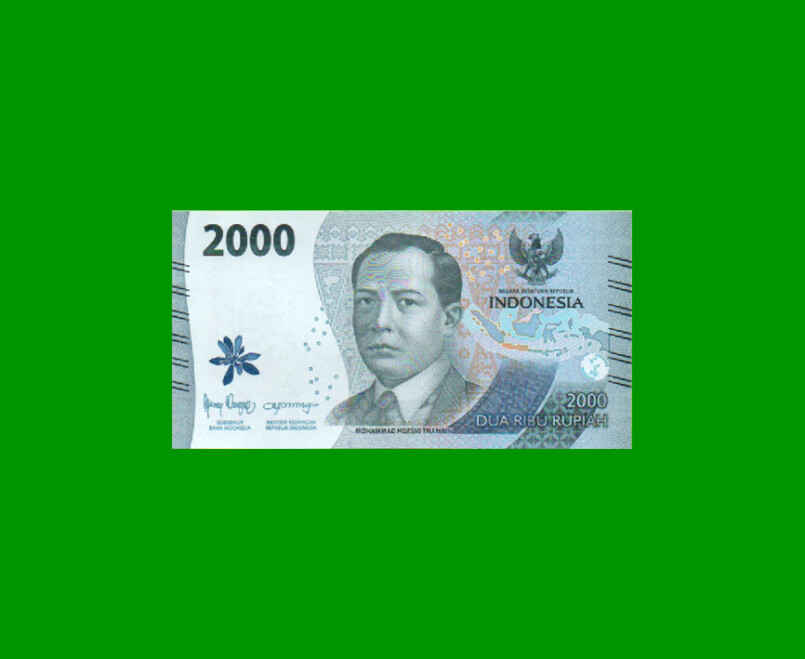 BILLETE DE INDONESIA 2.000 RUPIAS, PICK 163, AÑO 2022, ESTADO SIN CIRCULAR.-