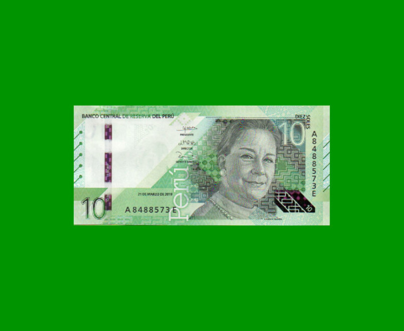 BILLETE DE PERU 10 SOLES, PICK NEW, AÑO 2019, ESTADO SIN CIRCULAR.-