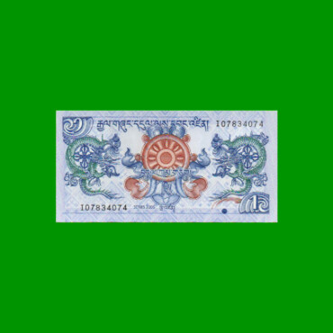 BILLETE DE BHUTAN 1 NGULTRUM, PICK 27a, AÑO 2006, ESTADO SIN CIRCULAR.-