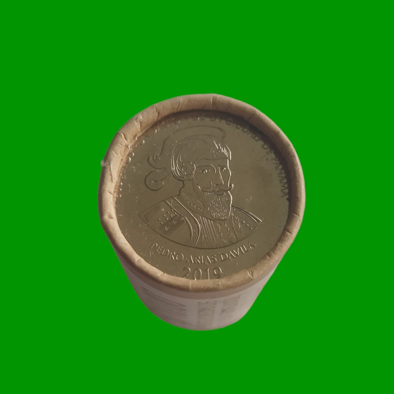 TUBO DE (20) MONEDAS DE PANAMA, 1/2 BALBOA, AÑO 2019, ESTADO NUEVO.- - Imagen 3