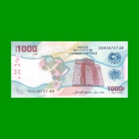 BILLETE DE AFRICA CENTRAL, 1000 FRANCOS, PICK 701, ESTADO SIN CIRCULAR.-