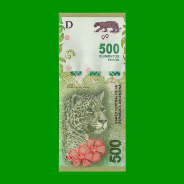 PESOS 3er DISEÑO $500,00, COL 5820, SERIE M, ESTADO SIN CIRCULAR.-